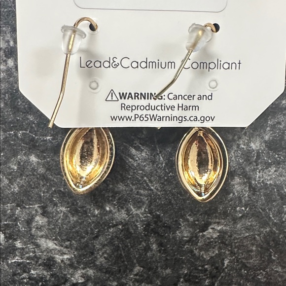 Juliet by Crystal Avenue Football Earrings - Picture 2 of 2